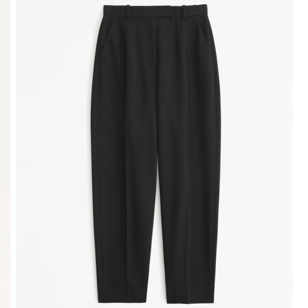 Abercrombie Ankle Grazing Tapered Pants - Black, Long Length